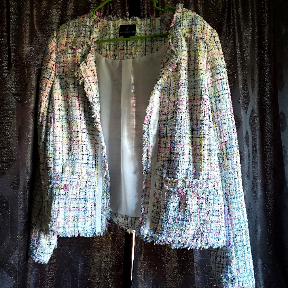 Worthington Double Breasted Tweed Blazer